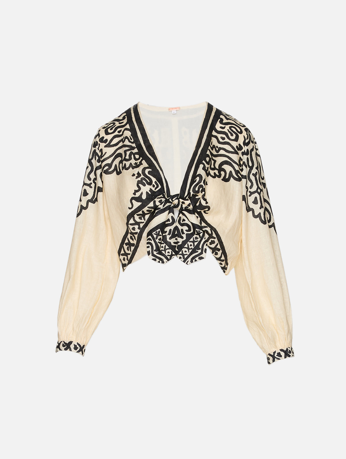 Gentle Burn Top,JOHANNA ORTIZ,ECRU BLACK,Image 1