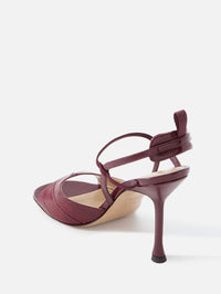 Very Colibri Sandal 95mm,FENDI,WINE,Image 3