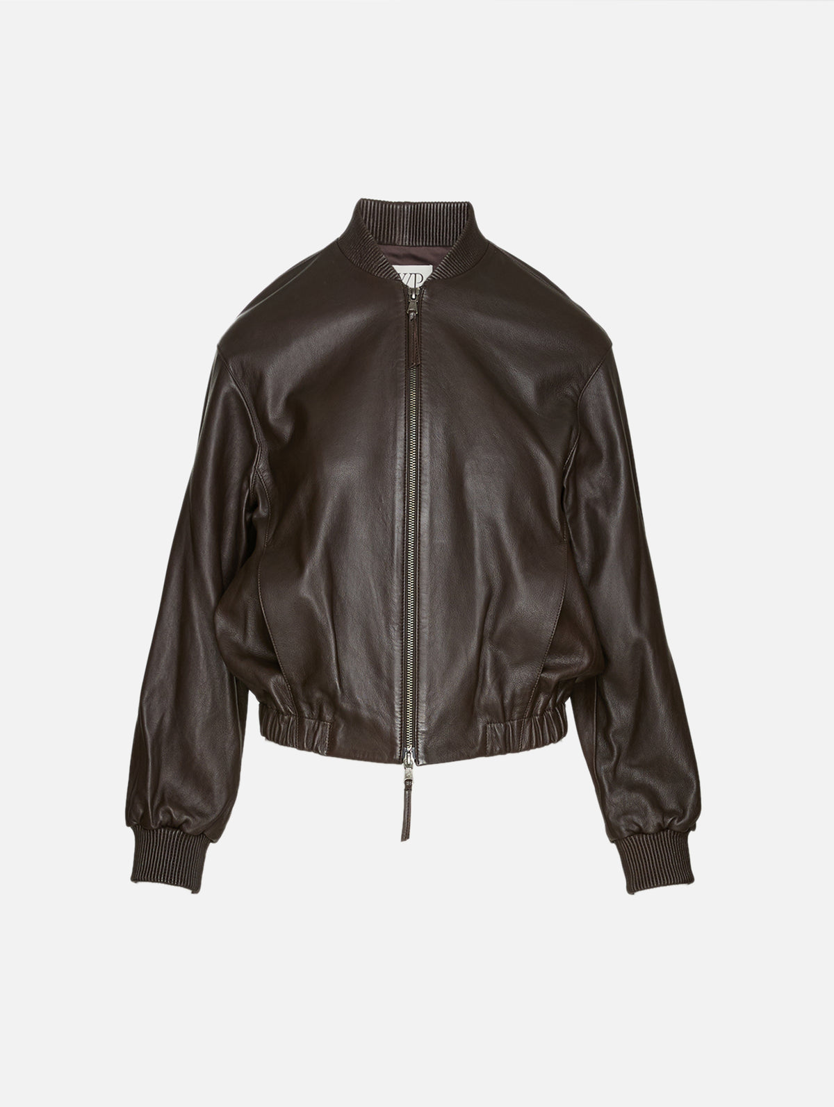 Bubble Hem Bomber Jacket,TWP,DARK CHOCOLATE,Image 2