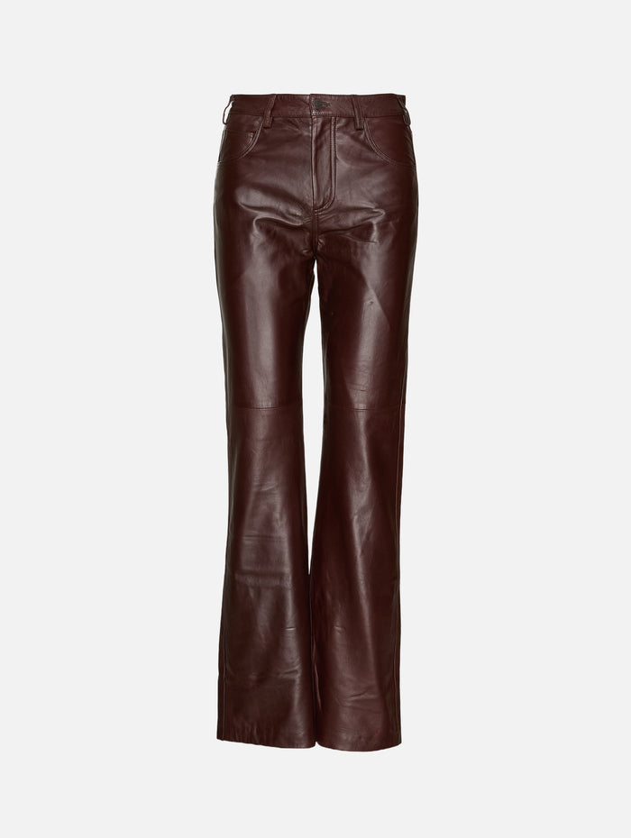 Joan Leather Pant,NILI LOTAN,MERLOT,Image 1