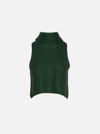 Saige Cropped Turtleneck Sweater,SABLYN,HUNTER GREEN,Image 2