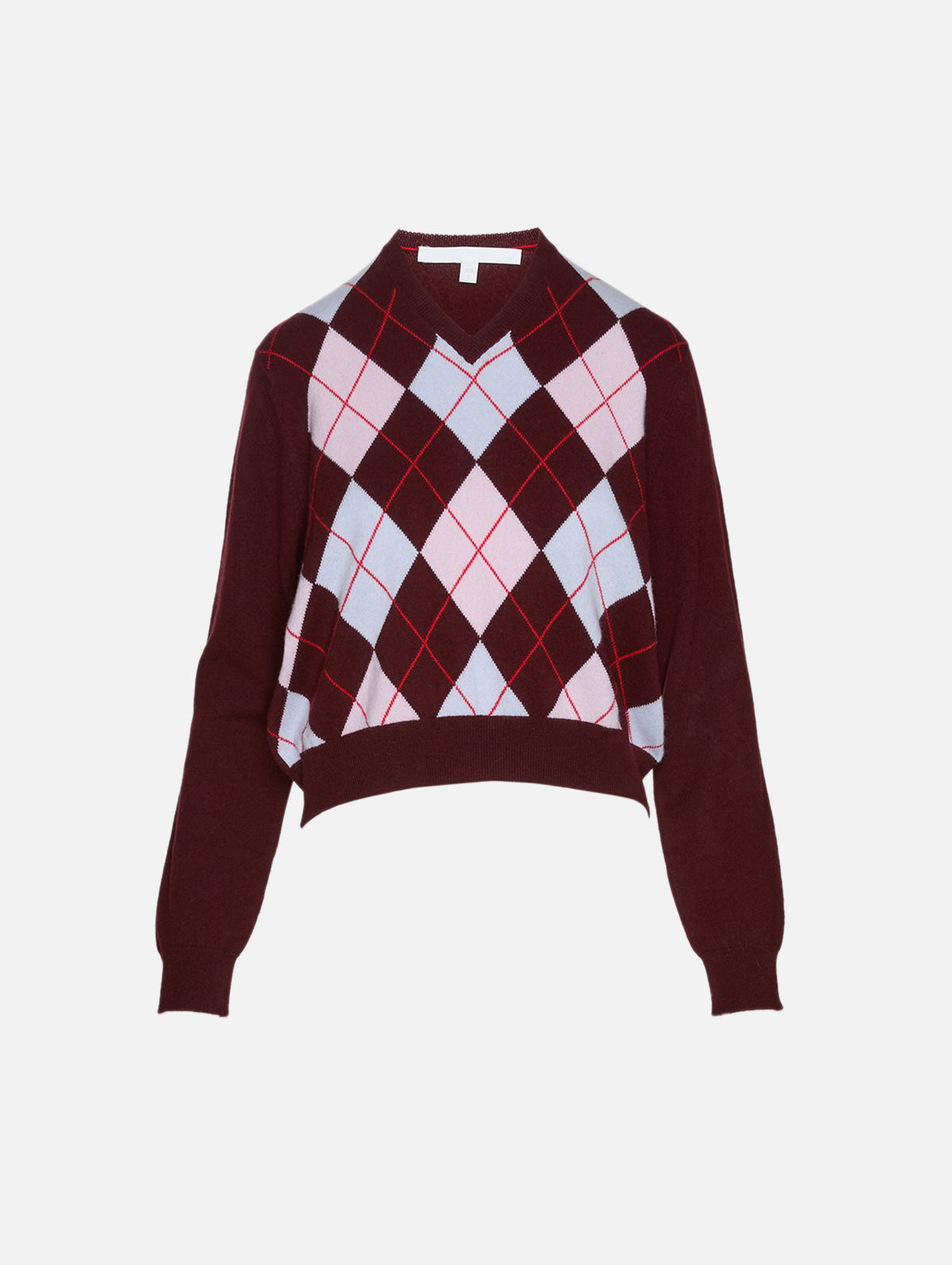 Academy V Neck Sweater,RÙADH,NAVY/PINK/RED,Image 1