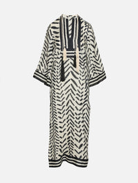 Squared Away Tunic Dress,JOHANNA ORTIZ,ECRU/BLACK,Image 2