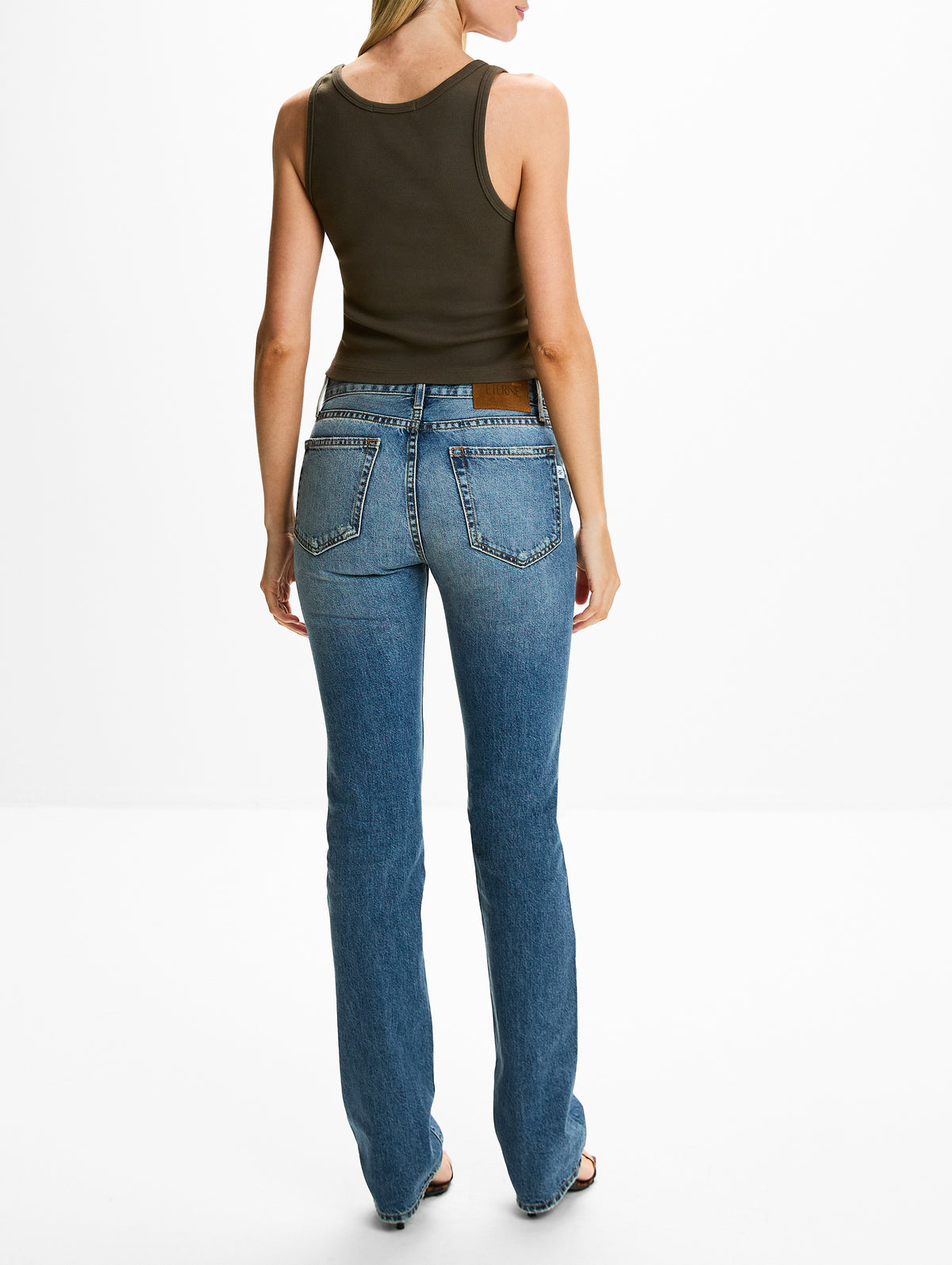 Blondie Tank Top,PERFECTWHITETEE,DARK OLIVE,Image 3