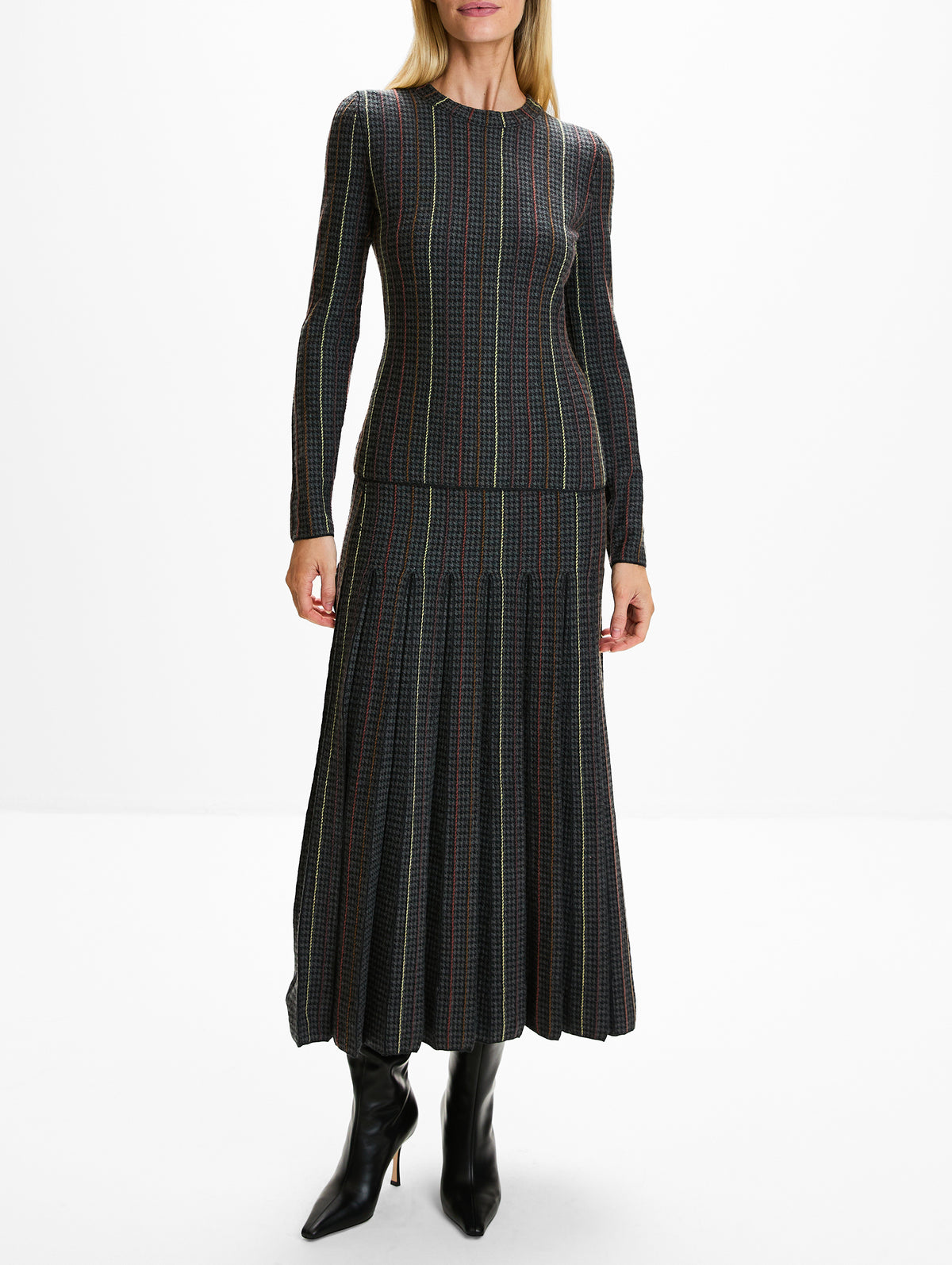 Prism Skirt,GABRIELA HEARST,CHARCOAL MULTI,Image 2