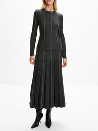 Prism Skirt,GABRIELA HEARST,CHARCOAL MULTI,Image 2