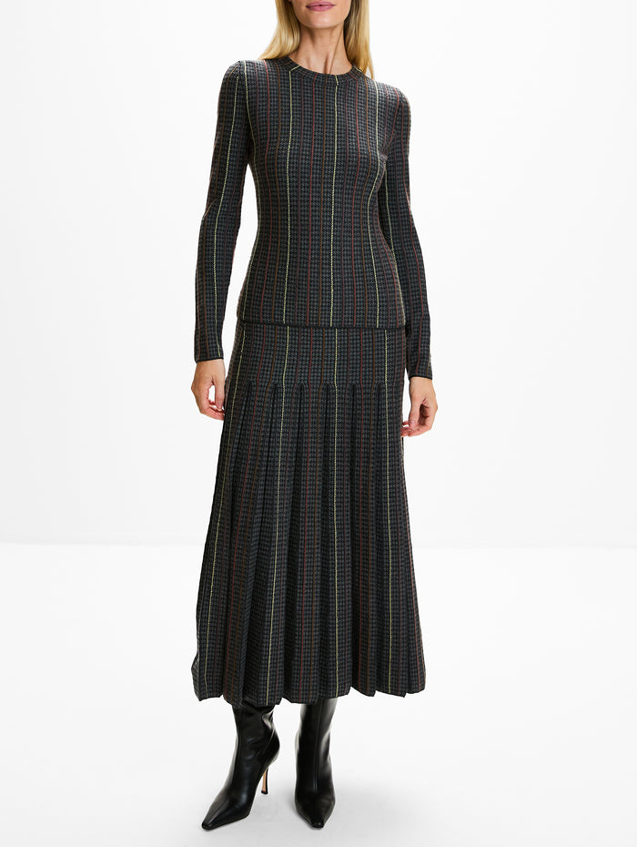 Prism Skirt,GABRIELA HEARST,CHARCOAL MULTI,Image 1