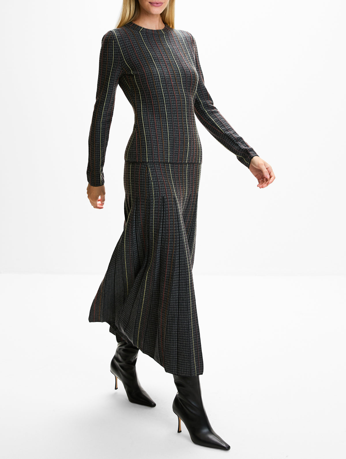 Prism Skirt,GABRIELA HEARST,CHARCOAL MULTI,Image 3