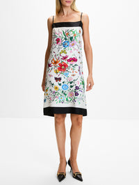 Flora Place Dress,GUCCI,WHITE BLACK MULTI,Image 2