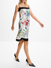 Flora Place Dress,GUCCI,WHITE BLACK MULTI,Image 3