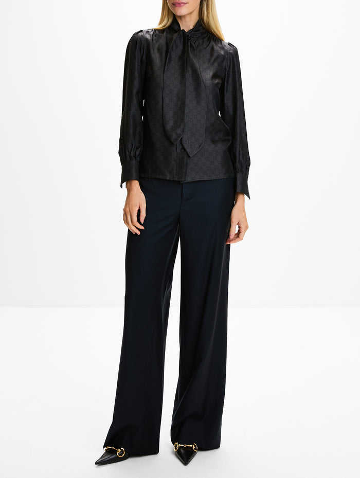 Long Sleeve Original GG Shirt,GUCCI,BLACK,Image 1