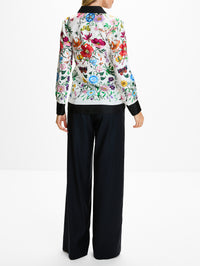 Flora Shirt,GUCCI,WHITE BLACK MULTI,Image 3