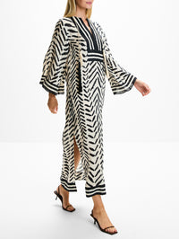 Squared Away Tunic Dress,JOHANNA ORTIZ,ECRU/BLACK,Image 3