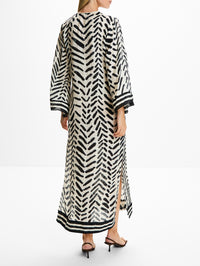 Squared Away Tunic Dress,JOHANNA ORTIZ,ECRU/BLACK,Image 4