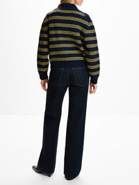Zip Up Sweater,MIU MIU,BLUE,Image 3