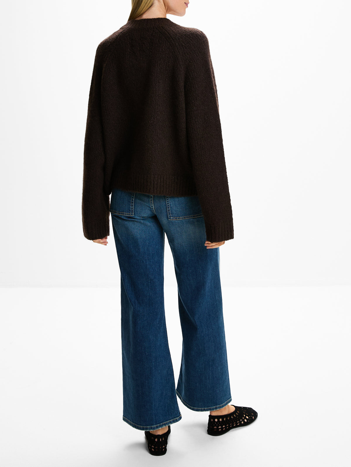 Isley Sweater,NILI LOTAN,DARK CEDAR,Image 3