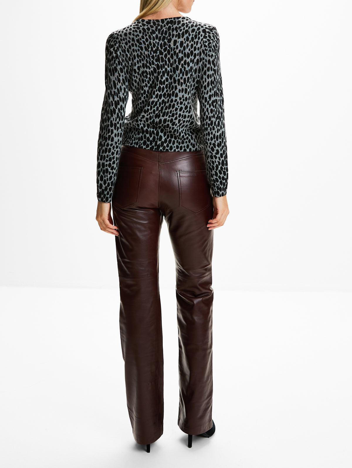 Keelah Cardigan,NILI LOTAN,GREY/BLACK CHEETAH,Image 3