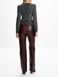 Keelah Cardigan,NILI LOTAN,GREY/BLACK CHEETAH,Image 3