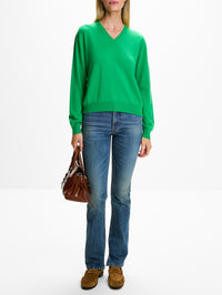 Sanderson V Neck Sweater,RÙADH,PARROT,Image 2