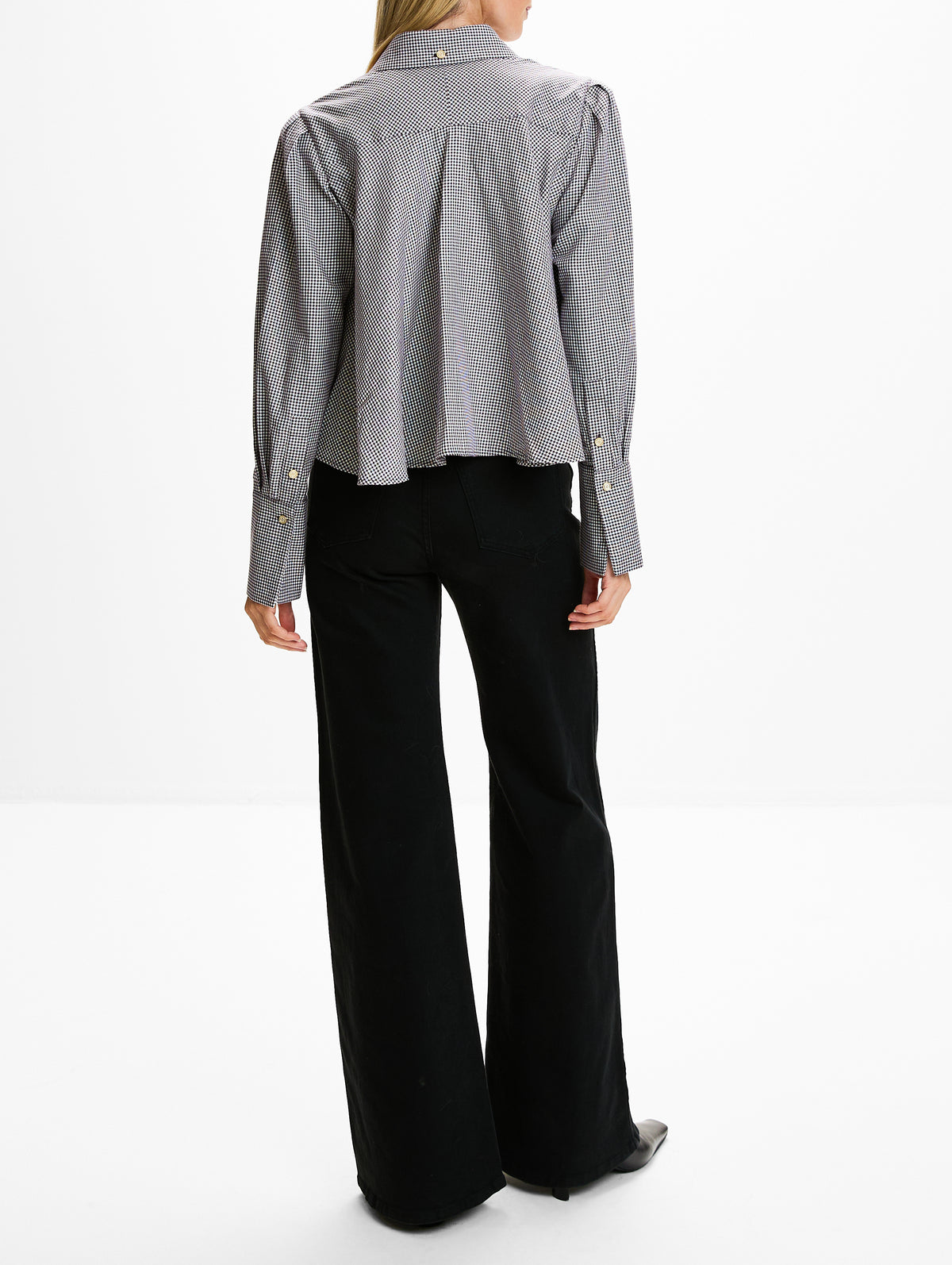 Durham Blouse,RÙADH,BROWN HOUNDSTOOTH,Image 3