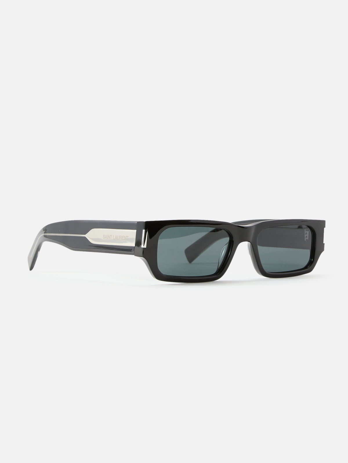 Rectangle Sunglasses,KERING EYE- SAINT LAURENT,BLACK,Image 2