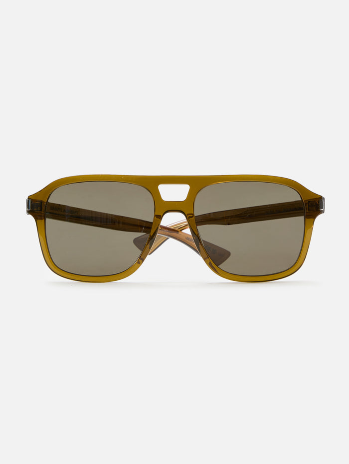 Squared Aviator Sunglasses,KERING EYE- SAINT LAURENT,BROWN,Image 1
