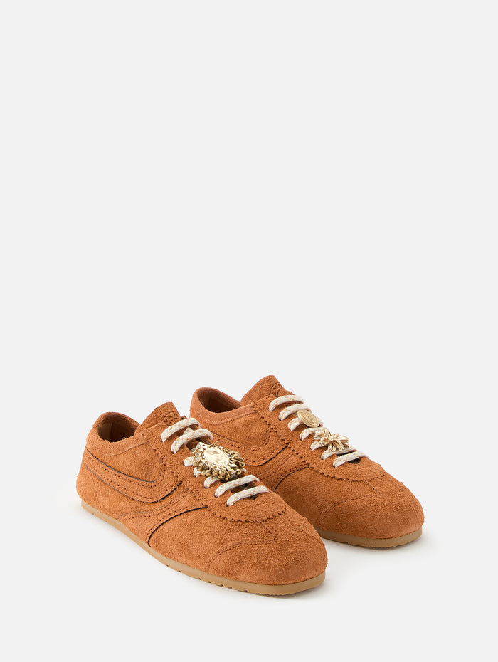 Slim Suede Sneaker,DRIES VAN NOTEN,RUST,Image 1