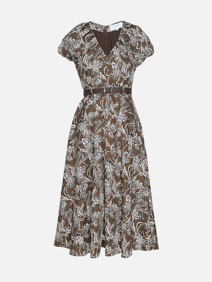 Avalon Dress,LA LIGNE,TAUPE FLORAL,Image 1