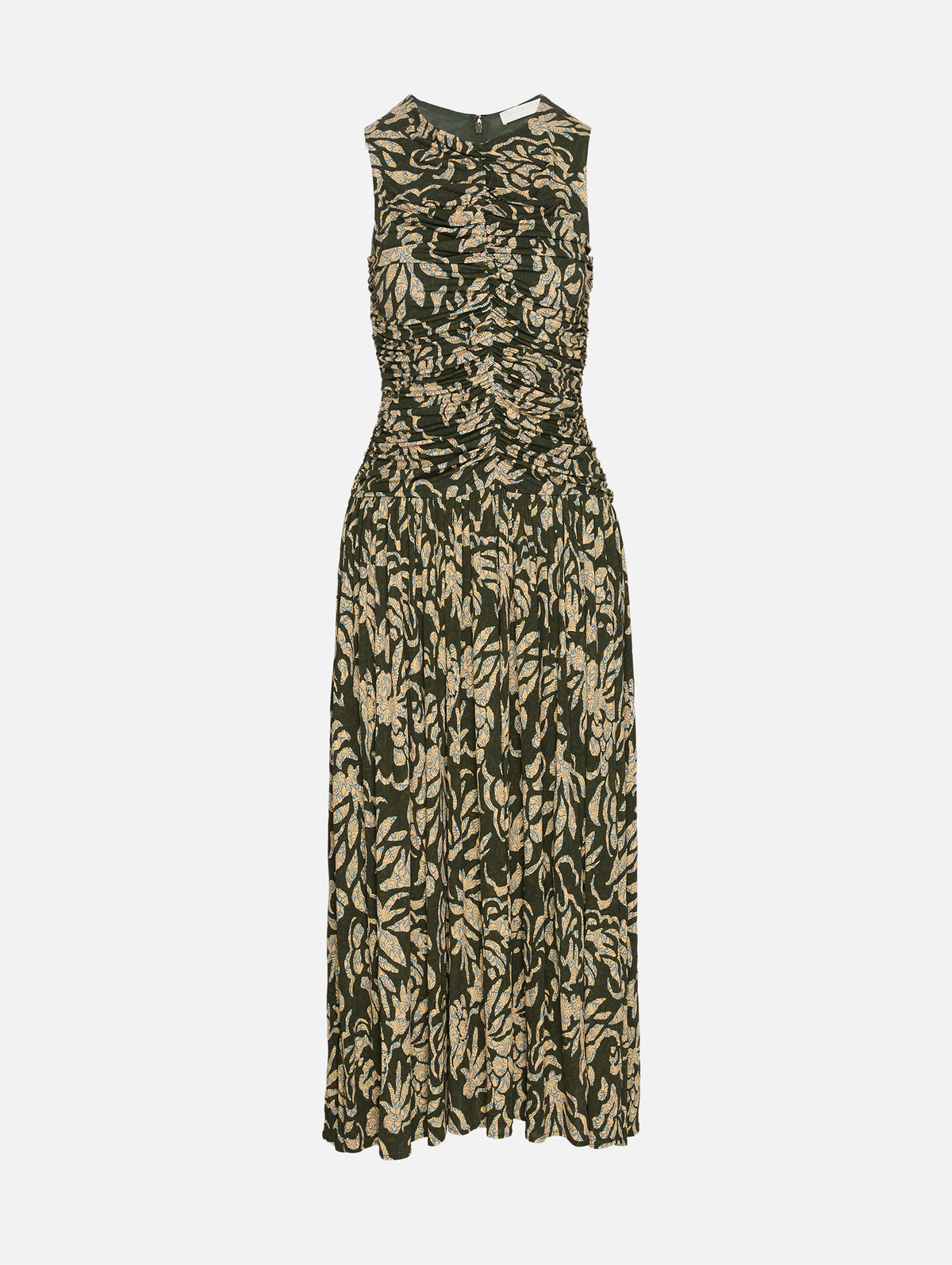 Elora Dress,ULLA JOHNSON,KHAKI FLORAL,Image 1