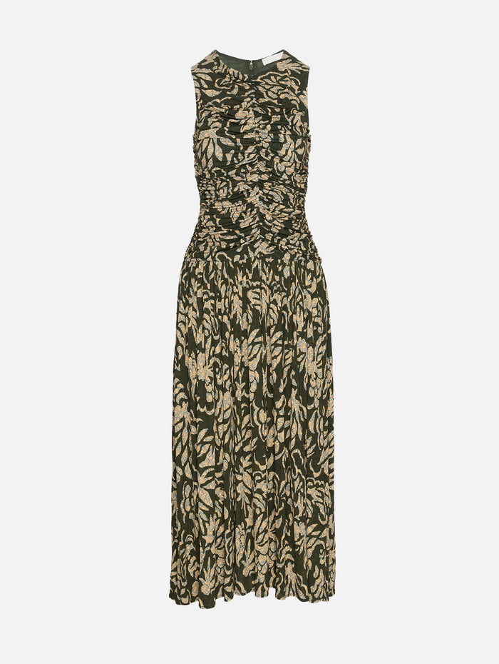 Elora Dress,ULLA JOHNSON,KHAKI FLORAL,Image 1
