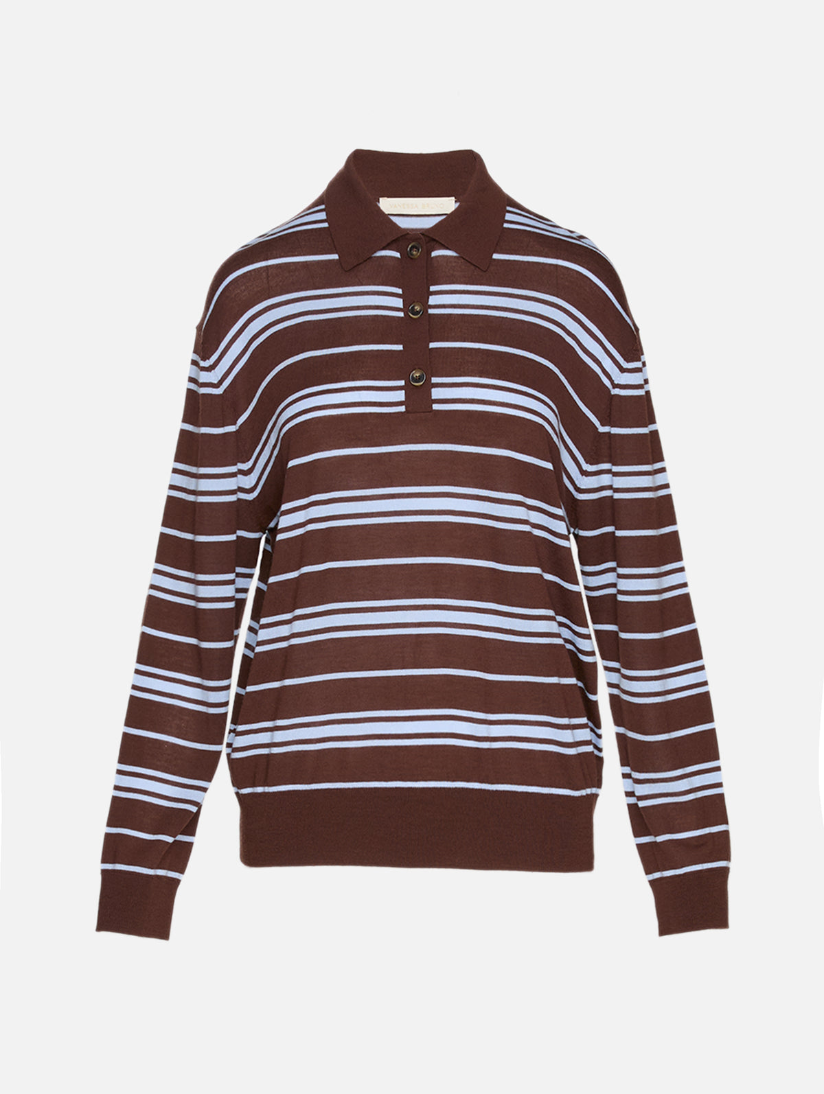 Hadrien Tee,VANESSA BRUNO,CHOCOLAT/DENIM,Image 2