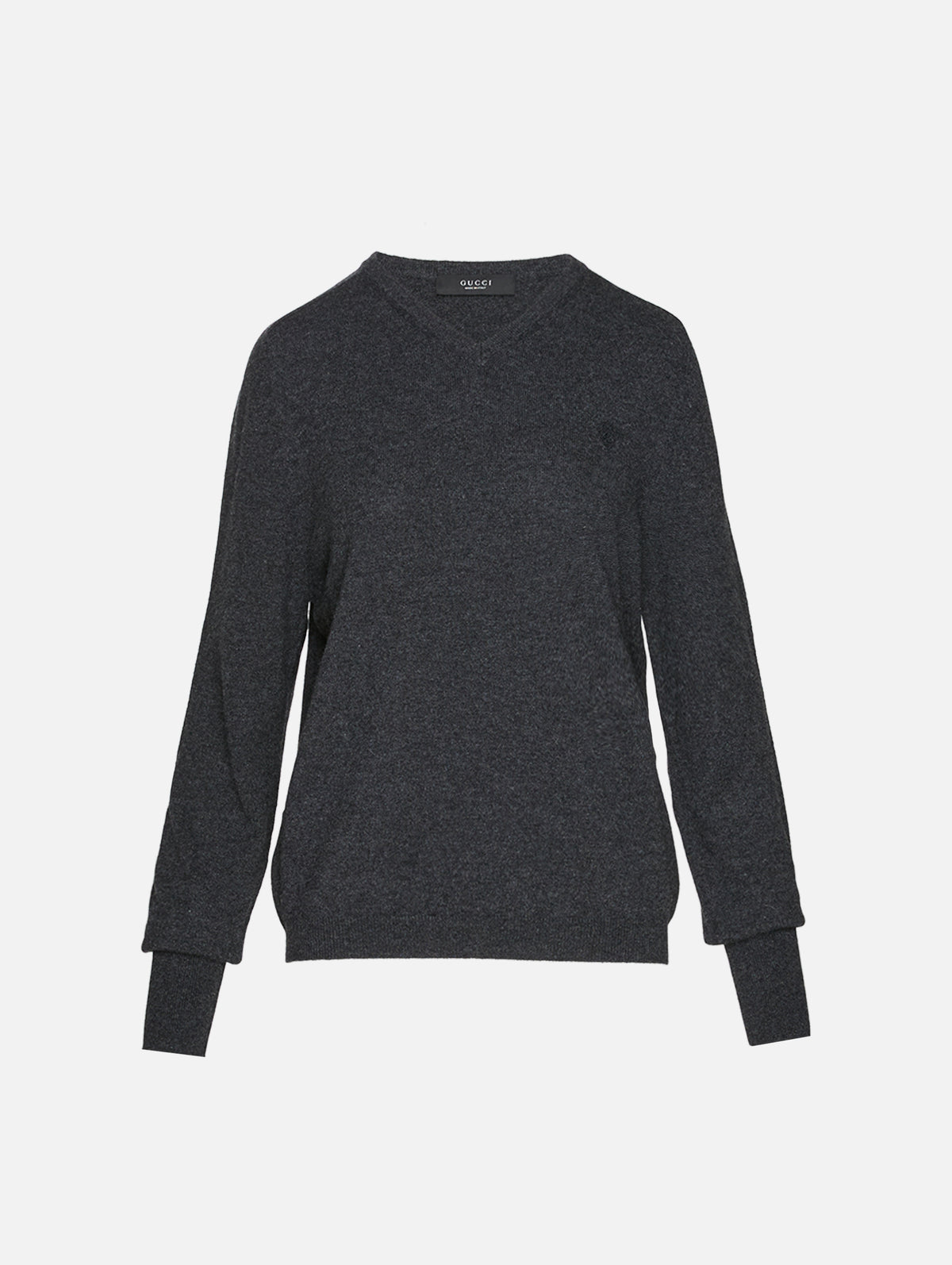 Knit Top,GUCCI,DARK GREY,Image 2