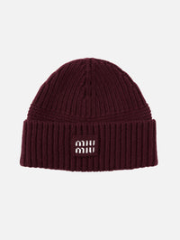 Knit Hat,MIU MIU,AMARANTO,Image 1