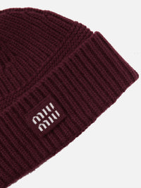 Knit Hat,MIU MIU,AMARANTO,Image 2