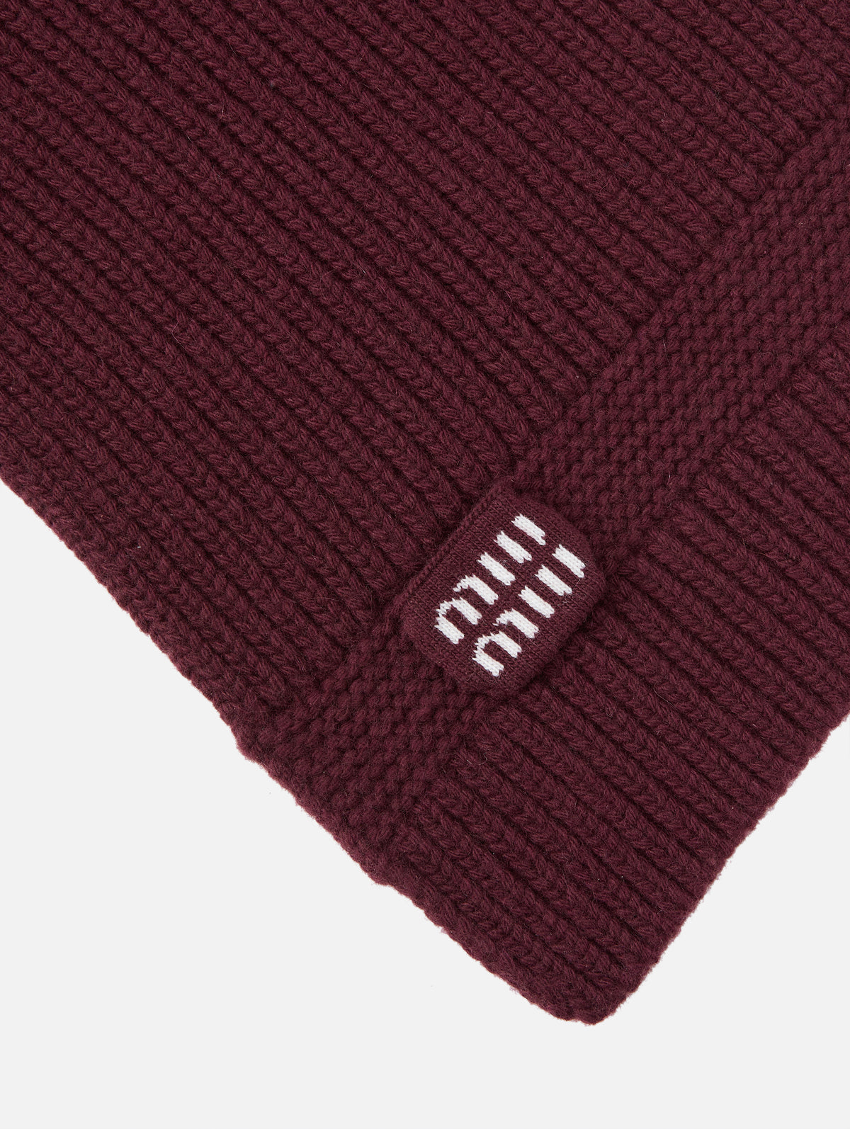 Knit Scarf,MIU MIU,AMARANTO,Image 2