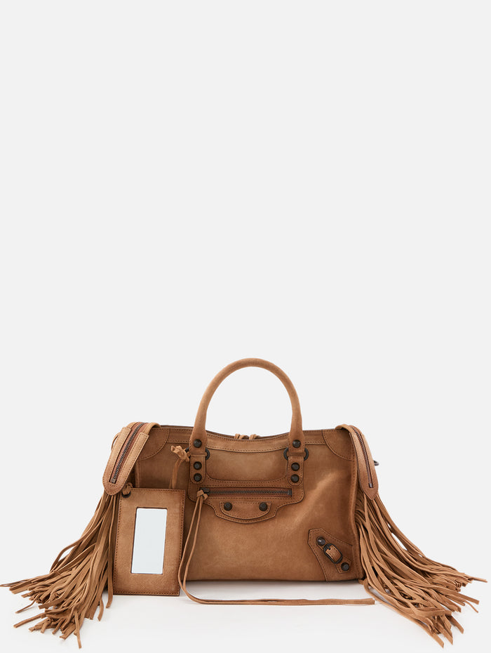 Fringe Le City Bag,BALENCIAGA,CAMEL,Image 1