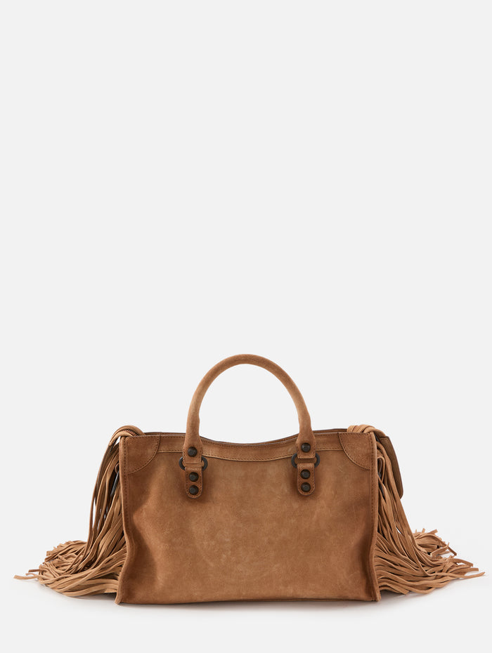 Fringe Le City Bag,BALENCIAGA,CAMEL,Image 1