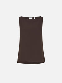 Sleeveless Crepe Top,HOUSE OF DAGMAR,CHOCOLATE BROWN,Image 2