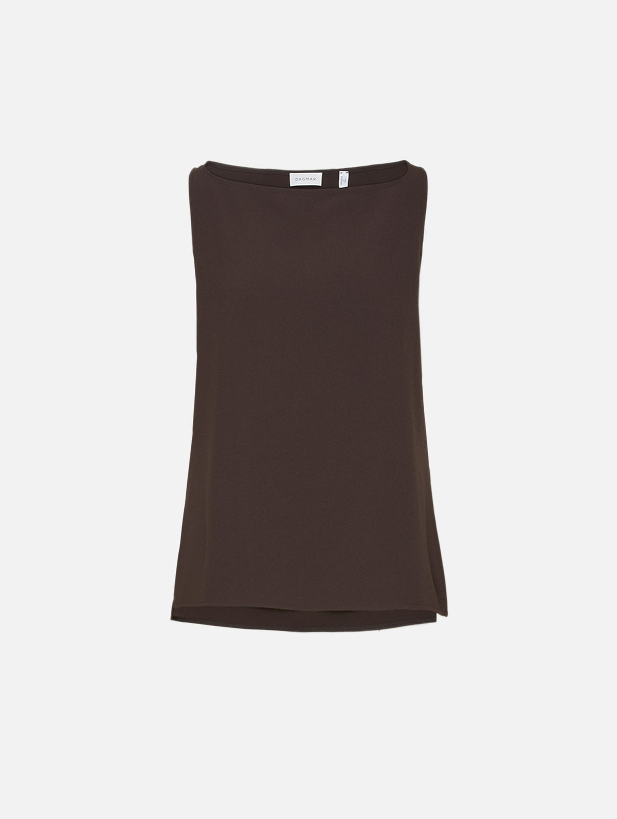 Sleeveless Crepe Top,HOUSE OF DAGMAR,CHOCOLATE BROWN,Image 1