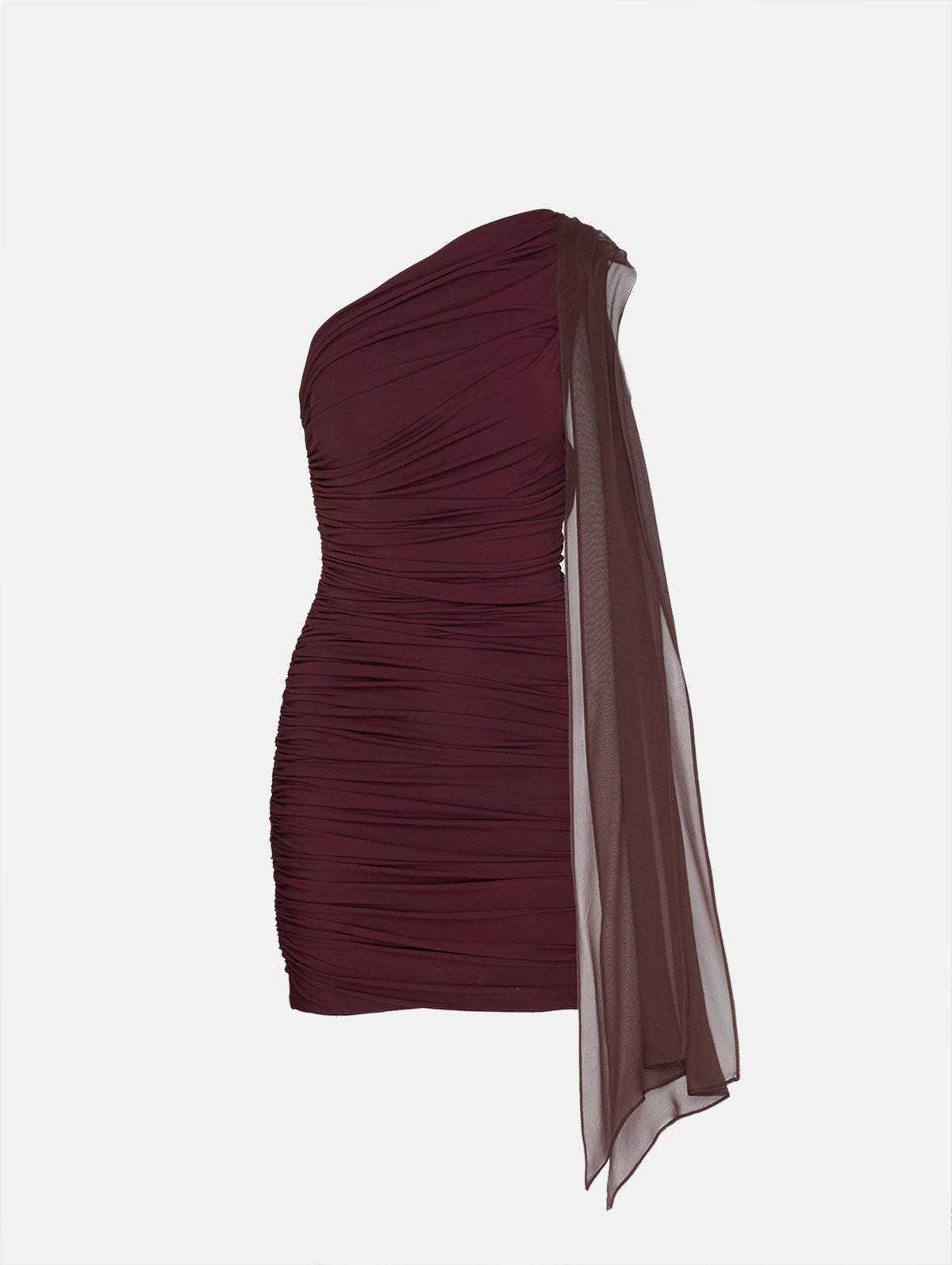 One Shoulder Mini Dress,MIMCHIK,PORT,Image 2