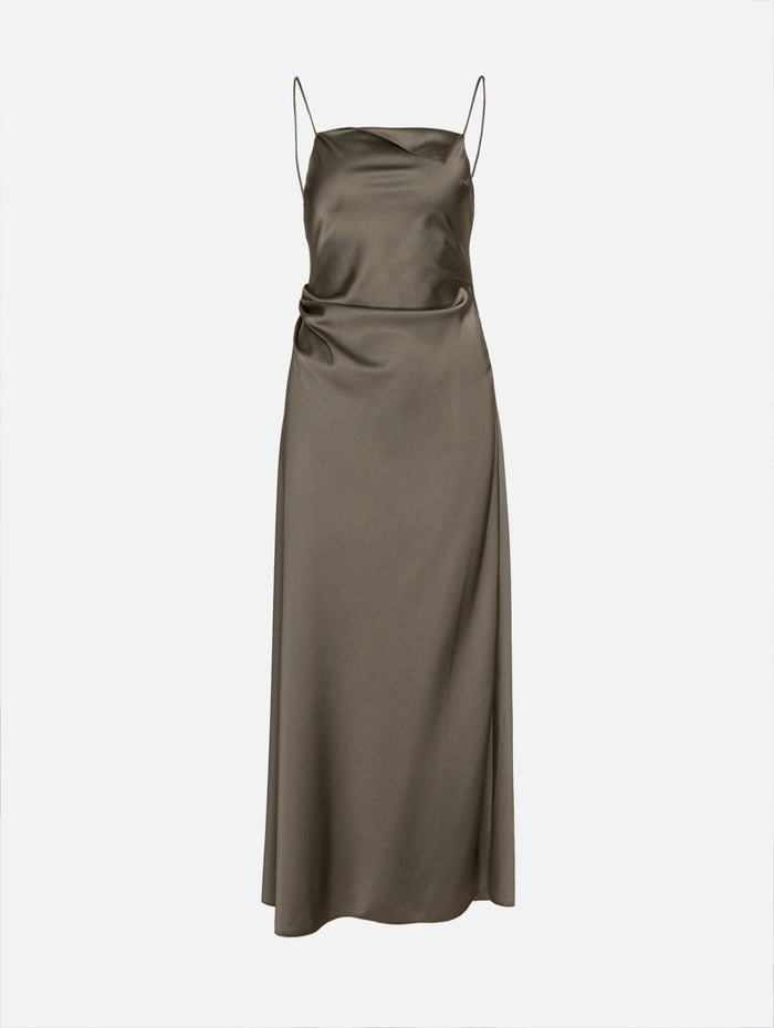 Flipped Lapel Dress,LA LIGNE,TAUPE,Image 1