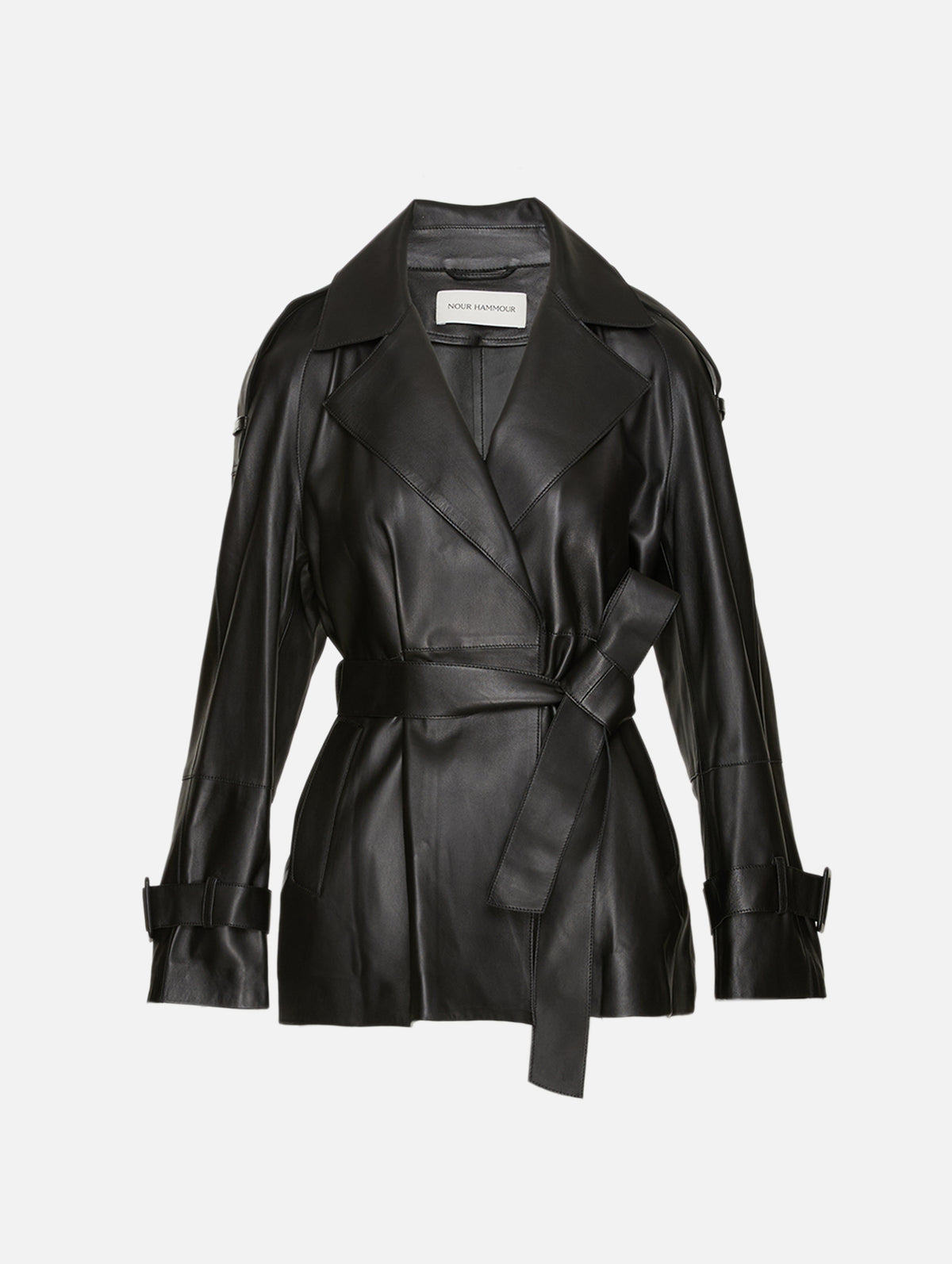 Nera Jacket,NOUR HAMMOUR,BLACK,Image 1