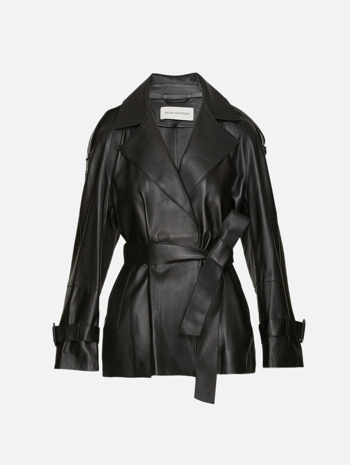Nera Jacket,NOUR HAMMOUR,BLACK,Image 1