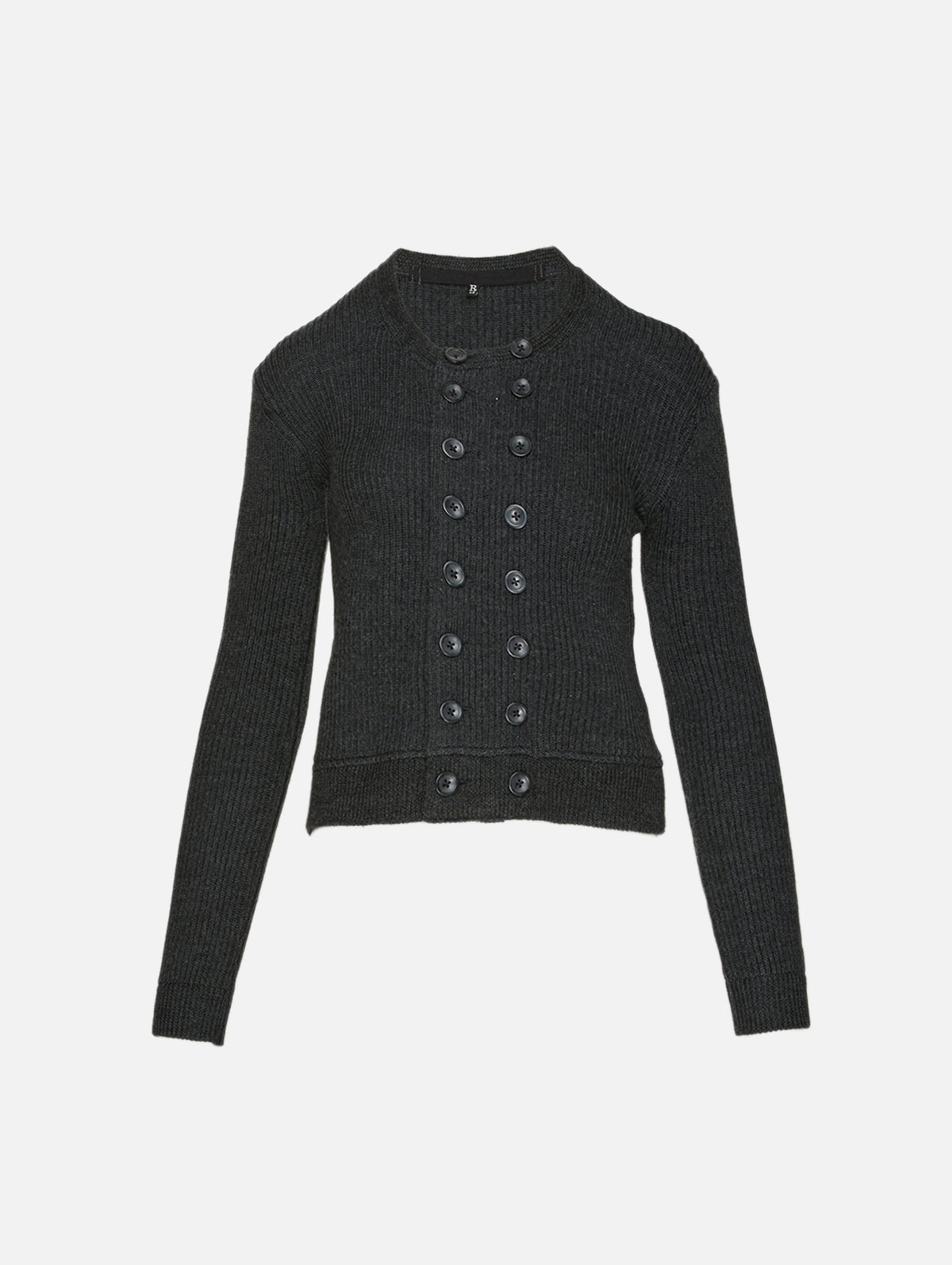 Double Breasted Cardigan,R13,DARK CHARCOAL,Image 1