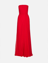 Strapless Draped Bodice Gown,MONIQUE LHUILLIER,SIREN,Image 1