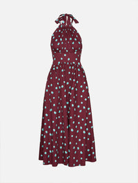 Halter Dress,ROSIE ASSOULIN,MAROON,Image 1