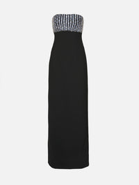 Strapless Sheath Gown,MONIQUE LHUILLIER,NOIR,Image 1
