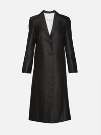 Long Double Button Coat,SASUPHI,BLACK,Image 2