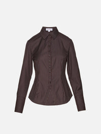 Queen Button Down Top,ROSIE ASSOULIN,ESPRESSO,Image 2