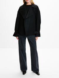 Aviator Jacket,HOUSE OF DAGMAR,BLACK,Image 2